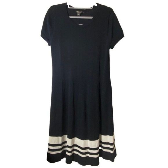 🖤 NWT DKNY‎ Sweater Dress - Size L - Elegant Black Beauty 🖤 - Picture 1 of 6